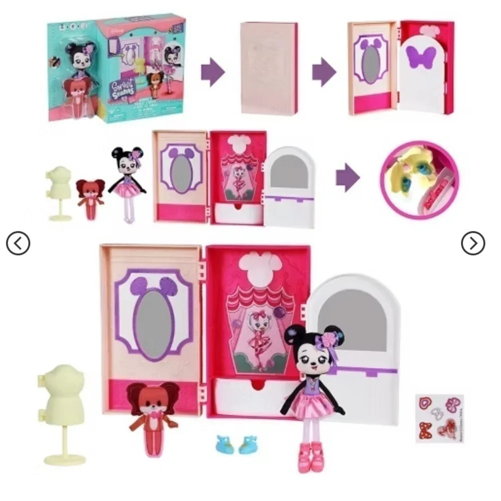 Disney Sweet Seams S1 Minnie’s Ballet Studio Mini Plush Stuffed Animal Play Set